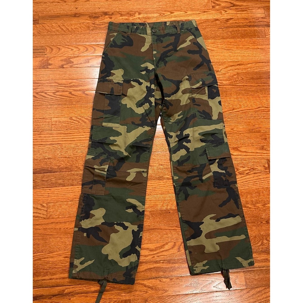Rothco BDU Woodland Camo Cargo Pants‎ Mens Small Regular Tactical Military